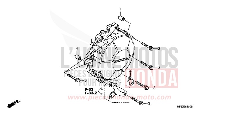 GENERATORABDECKUNG von CBR600RR ABS GRAPHITE BLACK (NHB01) von 2010